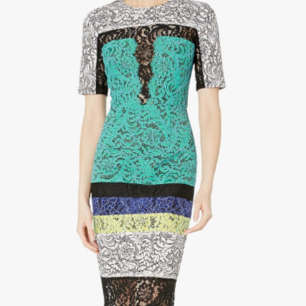 Multi-Colored Lace Dress
